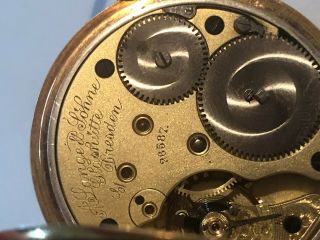 A Lange Sohne Glashutte pocket 18K Gold 52mm Open Faced Pocket Watch 9