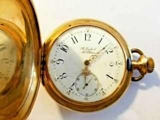 Antique 1889 Patek Phillippe 18k Yellow Gold Pocket Watch