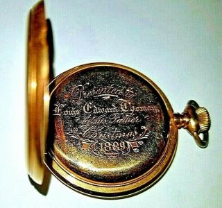 Antique 1889 Patek Phillippe 18K Yellow Gold pocket watch 6
