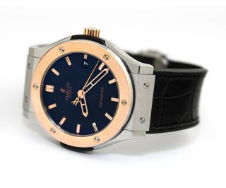 Hublot Classic Fusion Automatic 511.  no.  1180.  lr Titanium Rose Gold Mens Watch 2