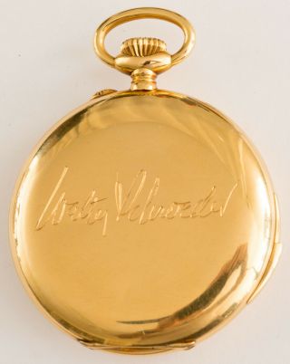 Interesting French? 18k gold 1/4 quarter repeater pocket watch 2