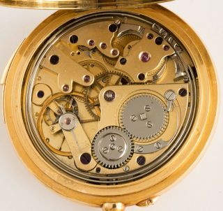 Interesting French? 18k gold 1/4 quarter repeater pocket watch 5