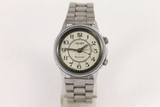 Rare Poljot Vibrating Alarm 18 Jewels Russian Wrist Watch 1960 