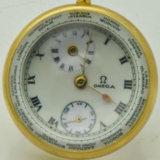 Very Rare Antique Omega Gmt World Time,  Ball Watch C1900 