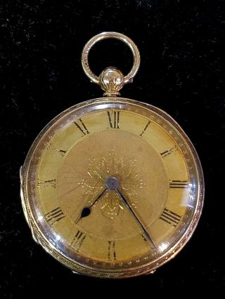 1873 18k Solid Gold English Lever Fusee