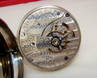 1898 WALTHAM 15 JEWELS Pocket Watch in LIFT OUT CASE Dial - Size 18 - RUNS 10