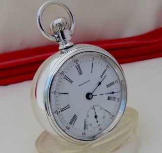 1898 Waltham 15 Jewels Pocket Watch In Lift Out Case Dial - Size 18 - Runs