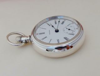 1898 WALTHAM 15 JEWELS Pocket Watch in LIFT OUT CASE Dial - Size 18 - RUNS 3