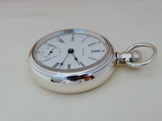 1898 WALTHAM 15 JEWELS Pocket Watch in LIFT OUT CASE Dial - Size 18 - RUNS 4