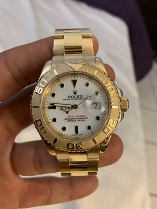 Rolex Yacht - Master 18k Yellow Gold 16628 Papers and Tags Full Bracelet 10