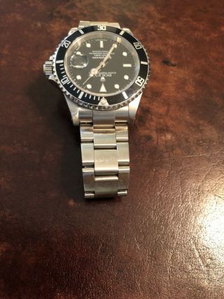 Men ' s Rolex Submariner Stainless Steel Watch Date Sub Black Dial & Bezel 16610 4