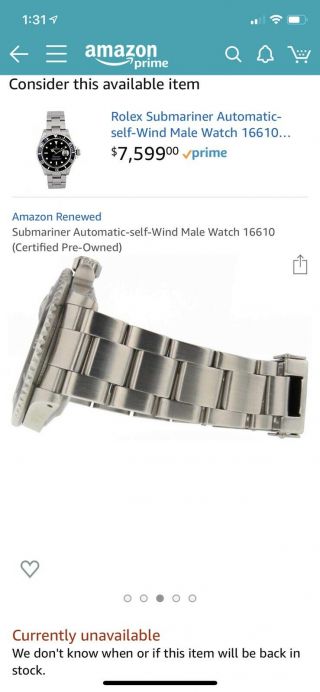 Men ' s Rolex Submariner Stainless Steel Watch Date Sub Black Dial & Bezel 16610 8