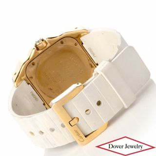 Cartier Santos 100 Diamond 18K Rose Gold Rubber Ladies Watch NR $30,  350.  00 5