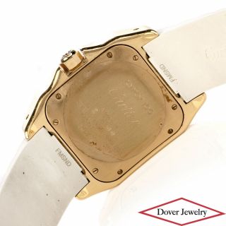 Cartier Santos 100 Diamond 18K Rose Gold Rubber Ladies Watch NR $30,  350.  00 6