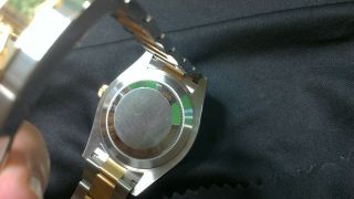Rolex Datejust II,  41mm,  Model 116333,  slate dial,  green Roman numerals,  two - tone 11