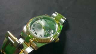 Rolex Datejust II,  41mm,  Model 116333,  slate dial,  green Roman numerals,  two - tone 3
