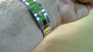 Rolex Datejust II,  41mm,  Model 116333,  slate dial,  green Roman numerals,  two - tone 7