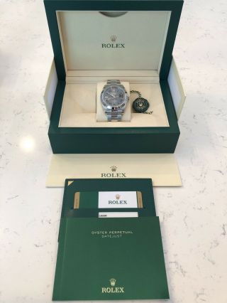 Rolex Watch Mens Watch Datejust 126300 Stainless Steel Wimbledon Dial