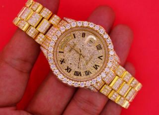 Rolex President Men’s Day/date 18k Yellow Gold 22 Cts Diamonds All Over Iced Out