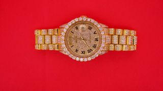 Rolex President Men’s Day/Date 18K Yellow Gold 22 Cts Diamonds All Over ICED OUT 5