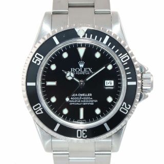 Rolex Sea - Dweller Stainless Steel 16600 40mm Date Black Dive Watch 2