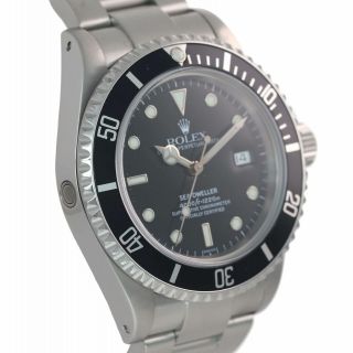 Rolex Sea - Dweller Stainless Steel 16600 40mm Date Black Dive Watch 3