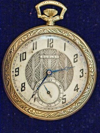 Very Rare Dudley Model 1 Masonic Pocket Watch 14k Sn 1133 C1920