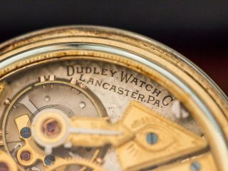 Very Rare Dudley model 1 Masonic Pocket Watch 14K sn 1133 c1920 4