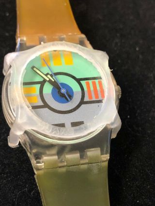 Rare Vintage Swatch Watch With Gaurd