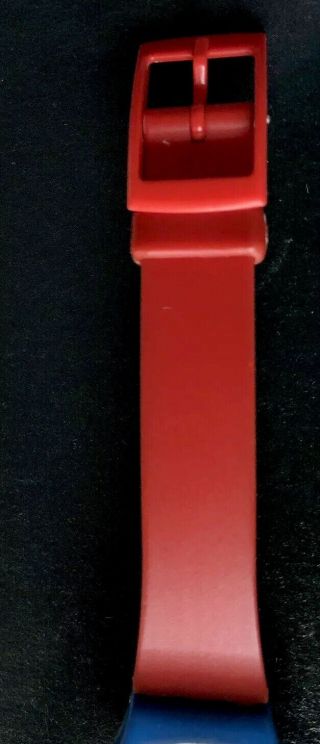 Vintage 1980’s Swatch Watch 755 Red Yellow Blue Swiss Quartz Watch 6