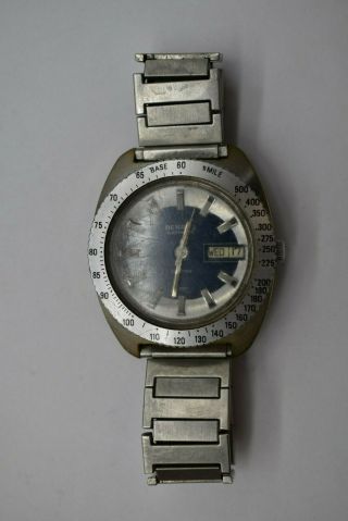 Vintage Benrus Electronic Citation Swiss Divers Watch Day Date