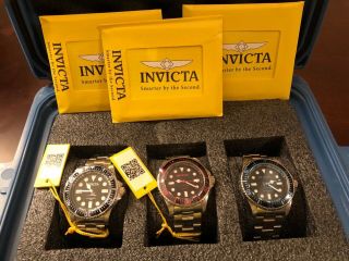 Nwt 3 Invicta Pro Diver Watches Serial Number 20122,  20121,  20119