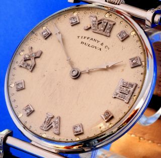 Bulova For Tiffany & Co Platinum Diamond Art Deko Chronometer - 1920