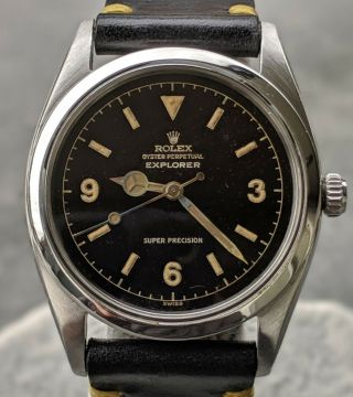 Rolex Explorer 5504 Precision Rare Vintage Gilt Chapter Ring Swiss Watch
