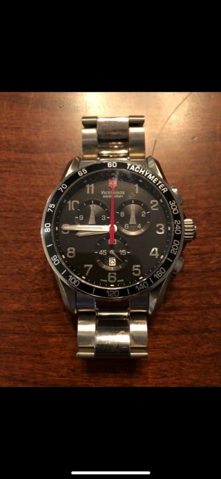 Victorinox Swiss Army Men’s Classic Chronograph Watch Black Dial 241261