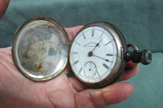 RARE Antique Mermod Jaccard & Co St Louis MO Constant Coin Silver pocket watch 3