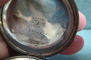 RARE Antique Mermod Jaccard & Co St Louis MO Constant Coin Silver pocket watch 5