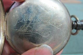 RARE Antique Mermod Jaccard & Co St Louis MO Constant Coin Silver pocket watch 7