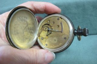 RARE Antique Mermod Jaccard & Co St Louis MO Constant Coin Silver pocket watch 9