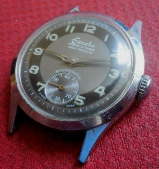 Vintage 1950s Rado - Exacto 15 Jewels Military Swiss Watch Running Wristwatch