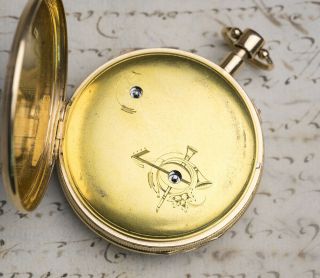 MUSICAL REPEATER SELF STARTING Solid GOLD Antique Repeating Pocket Watch NO RESE 5