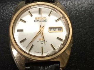 Rare Vintage Seiko 5 Actus Automatic 23 Jewels Gold Filled Watch