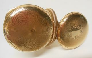 Waltham 1907 Pocket Watch 18s 14k Solid Gold Hunter Case 7 Jewel 2