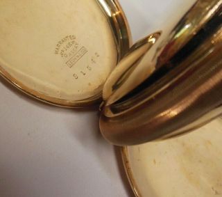 Waltham 1907 Pocket Watch 18s 14k Solid Gold Hunter Case 7 Jewel 3