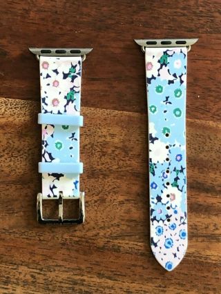 Kate Spade Apple Watch Strap Silicone Band 38mm 40mm Night Blue/white Floral