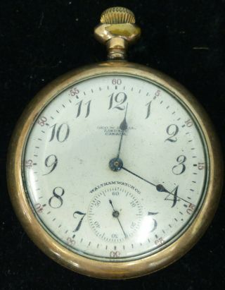 Antique Waltham Gold Filled Pocket Watch 17 Jewels