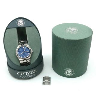 Citizen Eco - Drive Wr100 Mens Wrist Watch K17535 Gn - 4w - S Stainless Steel Saphire