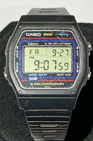 Vintage Casio 1980’s Marlin W - 24 - A Lcd Watch Battery