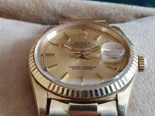 ROLEX OYSTER PERPETUAL DATEJUST 18K Solid Yellow Gold Watch Ref.  16238 3