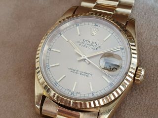 ROLEX OYSTER PERPETUAL DATEJUST 18K Solid Yellow Gold Watch Ref.  16238 4